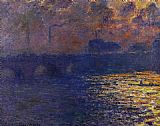 Claude Monet Wall Art - Waterloo Bridge Sunlight Effect 2